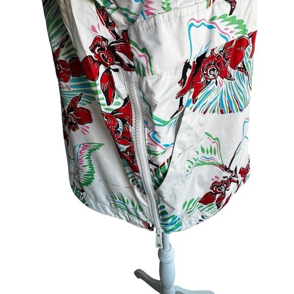 Levi’s Women Floral Windbreaker Rain Pullover L VSCO Preppy Gorpcore 90’s Retro - Picture 8 of 13
